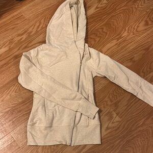 Nike Beige Yoga Zip-Up Hoodie